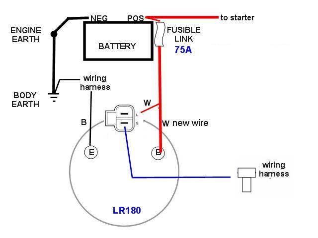 Tech Wiki - Basic Alternator Wiring : Datsun 1200 Club